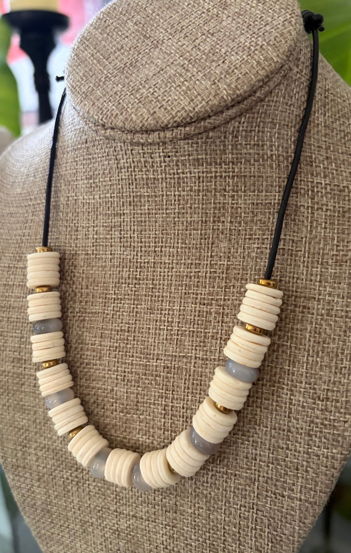 Bone beads necklace