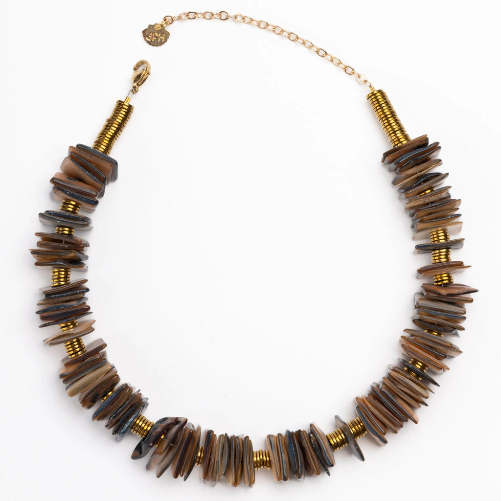 CASTAWAY BROWN SHELLS GOLD