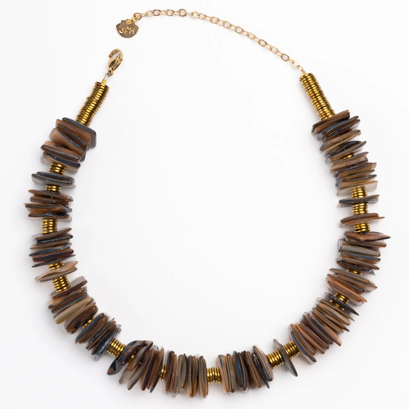 CASTAWAY BROWN SHELLS GOLD