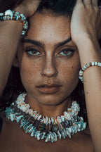 CASTAWAY BROWN SHELLS GOLD