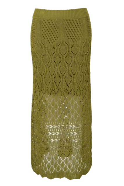 LONG KNITTED SKIRT GREEN CARAIBA