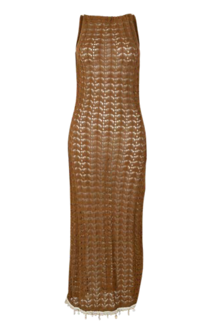 CARAIBA LONG HALTER DRESS