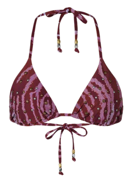 ZAFIRA BEADED TRIANGLE BIKINI TOP