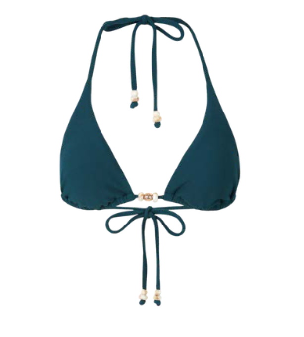 EMBELLISHED TRIANGLE BIKINI TOP